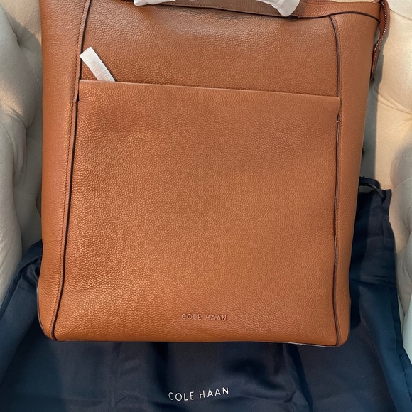 Cole Haan Tan Leather Backpack - Picture 1 of 5